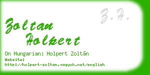 zoltan holpert business card