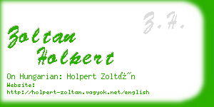 zoltan holpert business card